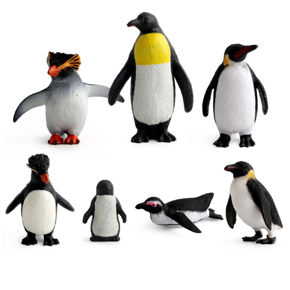 Simulation Penguin Marine Animal Model Figurine Kids Desk Decor Educational Toy