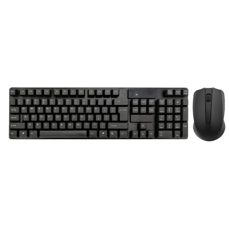 2,4g wireless keyboard and mouse set, 104- button standard keyboard, gaming keyboard and mouse kit, keyboard for laptop, tablet, pc accessories: Default Title