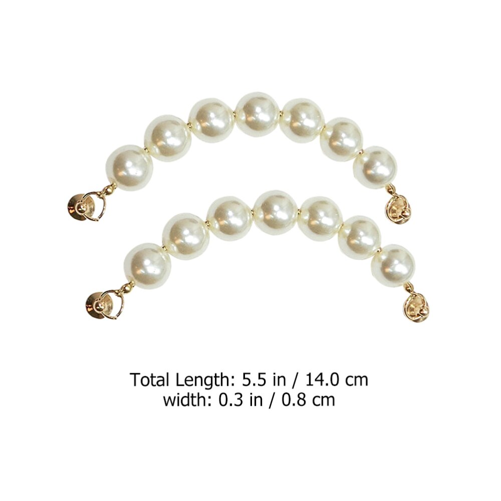 2 stücke praktisch fallen Kette Nachahmung Perle Perlen Finger Kette Stand Halfter