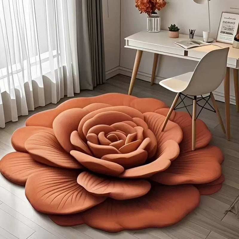3D Fresh Flower Pattern Door Mats Alien Dirt-resistant Floral Plush & Diatomaceous Earth Floor Mat Bathroom Absorbent Anti-slip