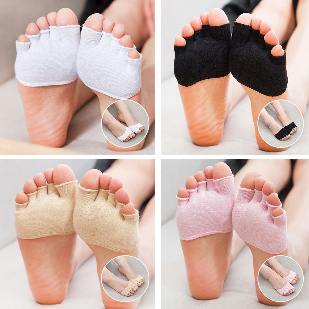 1 Pair Breathable Cotton Five Finger Toe Socks Elastic Bunion Sleeve Protector Hallux Valgus Foot Toe Corrector Foot Care