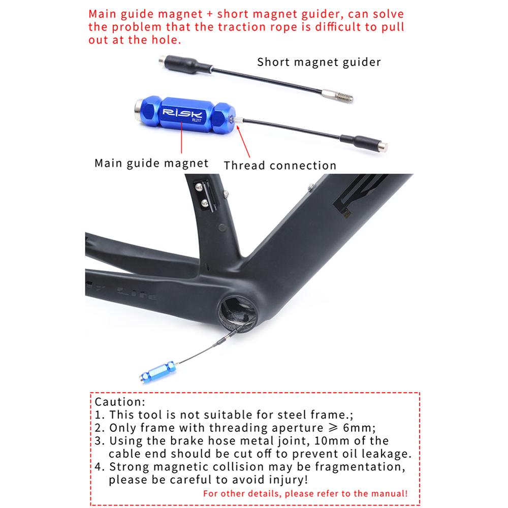 Bicycle Internal Cable Routing Tool Shift Cable Hydraulic Wire Inner Cable Guide with Magnet Bike Parts