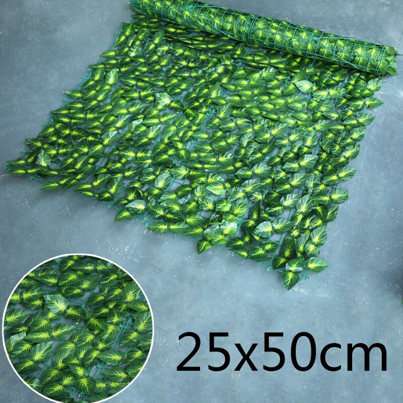 25*50cm Artificial Leaf Garden Patio Privacy Fence Screening Roll Balcony Backyard Rattan Fence Panel Sun UV Shielding Hedge: G