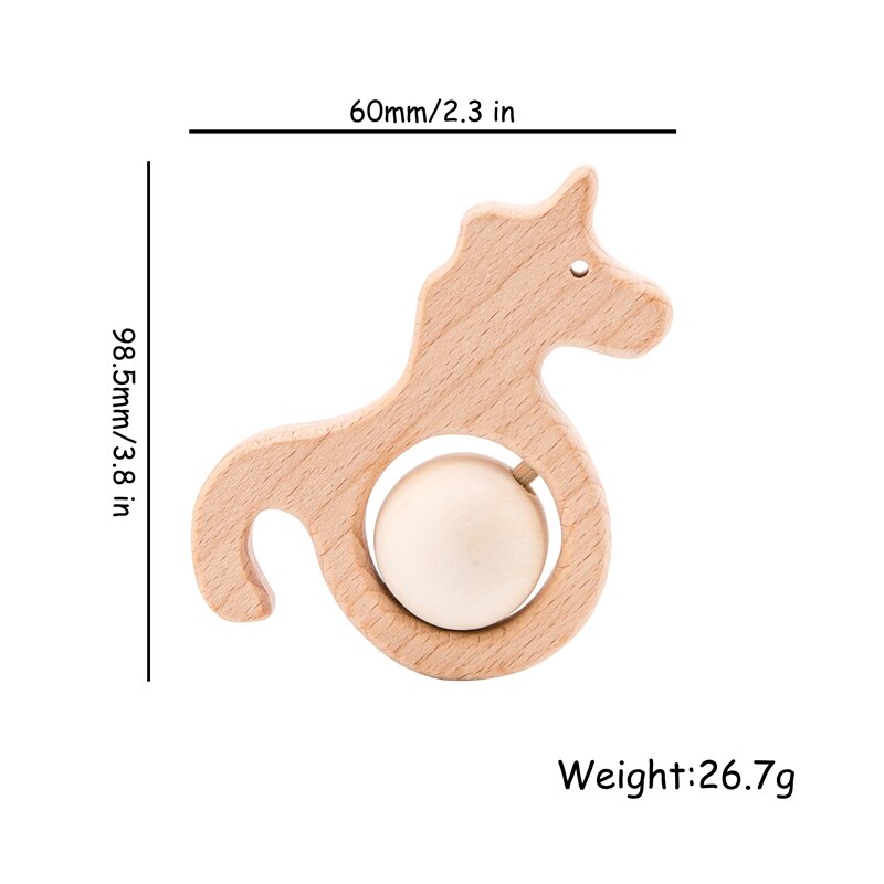1Pc Leuke Baby Speelgoed Beuken Houten Dieren Honden Auto Cartoon Olifanten Montessori Speelgoed Voor Kinderen Tandjes Verpleging Baby Bijtringen: Baby toys7