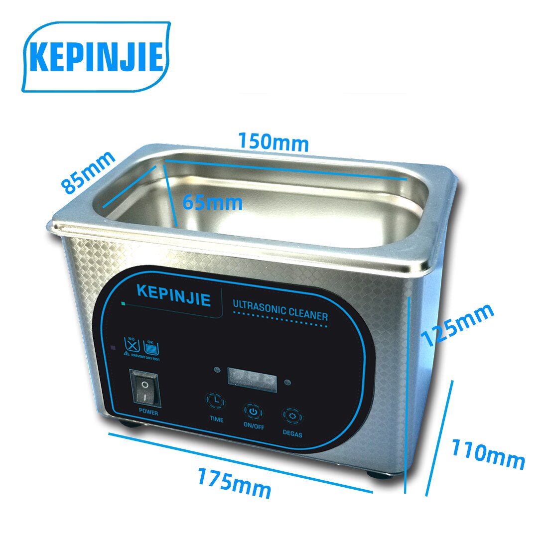 Household Digital Ultrasonic Cleaner Machine Stainless Steel Bath Degas Ultrasound Washing for Watches Jewelry Decontamination