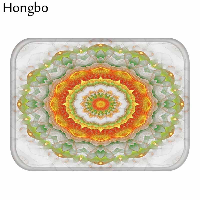 Hongbo bohême fleur bienvenue tapis de sol Mandala motif géométrique salle de bain cuisine tapis tapis fleuri paillasson: 9