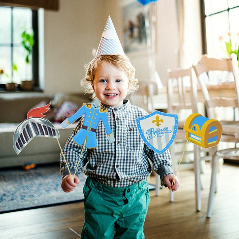 Baby Shower Photo Booth Props Blue Pink It's A Boy/Girl Prince Princess Photobooth Props Kids Birthday Party Favors Decoration