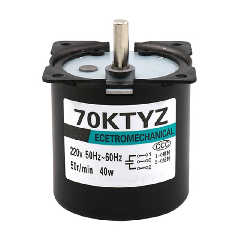 220V AC 40W Gear Motor 70KTYZ Permanent Magnetic Synchronous Motor 2.5RPM 5RPM 10RPM 15RPM 20RPM 30RPM 40RPM 50RPM 60RPM