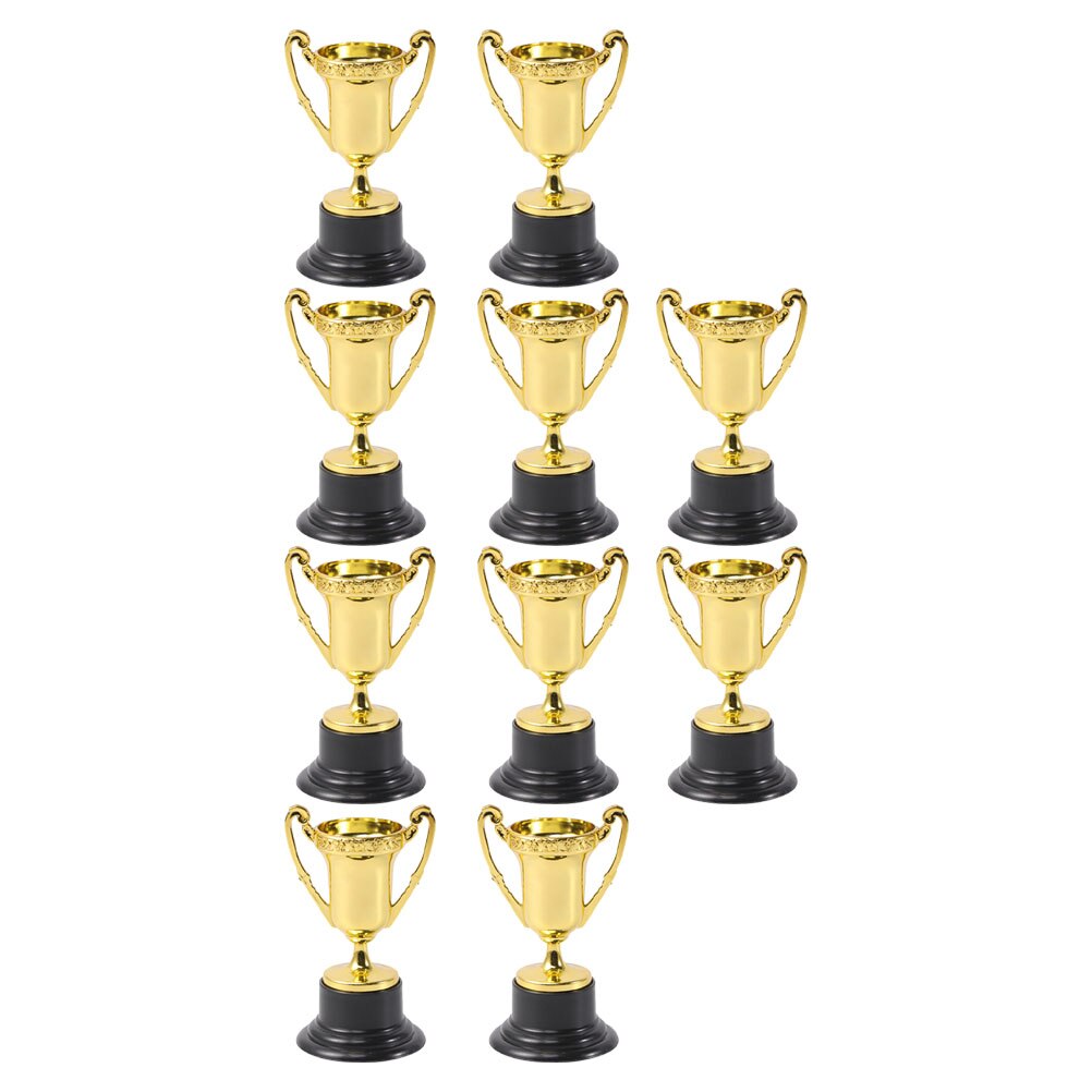 10pcs Reward Trophies Gold Award Trophy Cups School Rewarding Supplies: Default Title