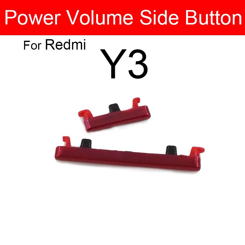 Power On/Off Side Button For Xiaomi Redmi Redmi S2 Y2 Y3 Volume Audio Control Side Key Button Repair Replacement Parts: red Redmi Y3