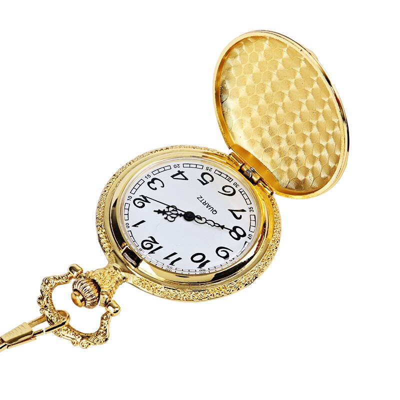 1041 en relieve corriendo en un tren de vapor, cadena de reloj de bolsillo de Metal de oro de vestido Casual de las mujeres de los hombres reloj de antigua pedante Montre