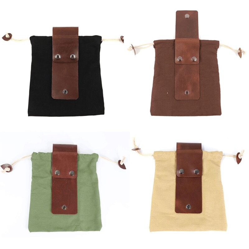 Tote Tuin Gereedschap Tas In Water Proof Canvas Foerageren Tas Foerageren Pouch Mand Lederen Tool Draagbare Inklapbare