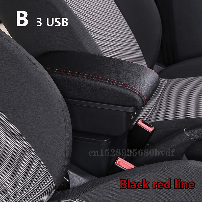 Voor Peugeot 208 Armsteun Doos Verhoog Dubbele Laag Centrale Winkel Inhoud Bekerhouder Asbak Accessoires: B003