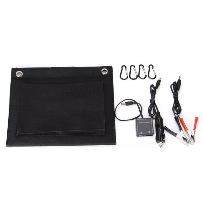 55W Foldable Solar Panel Waterproof Solar Charger USB 18V Portable Solar Battery Bag Mobile Sunpower for Outdoor Camping Hiking