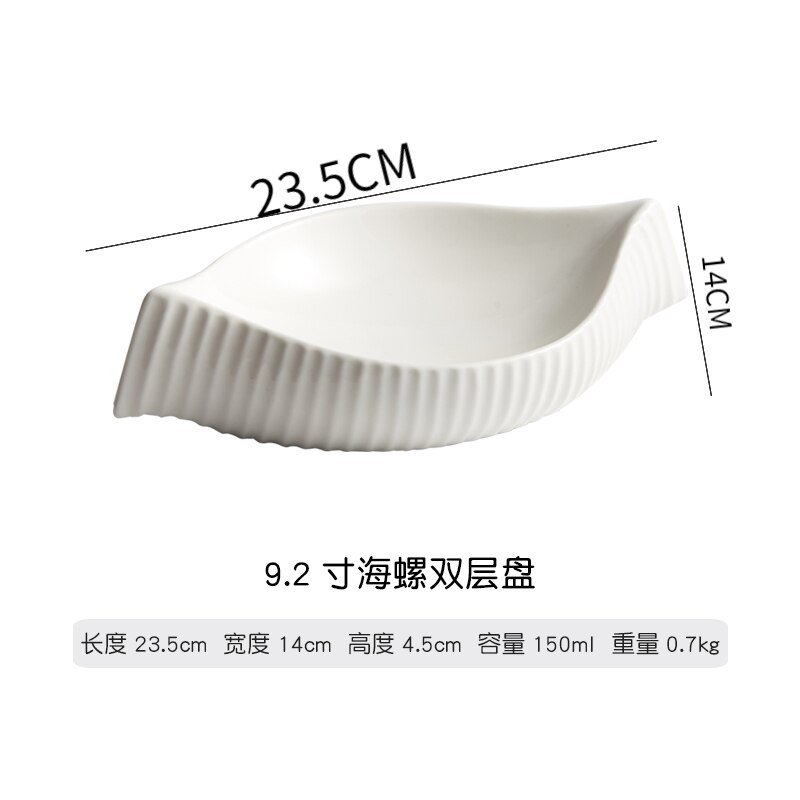 Assiette en céramique de forme spéciale, pour hôtel, Club, Restaurant, Fusion, salle privée, plats d&#39;humeur, Cuisine moléculaire, plats froids Sashimi: 9.2inch