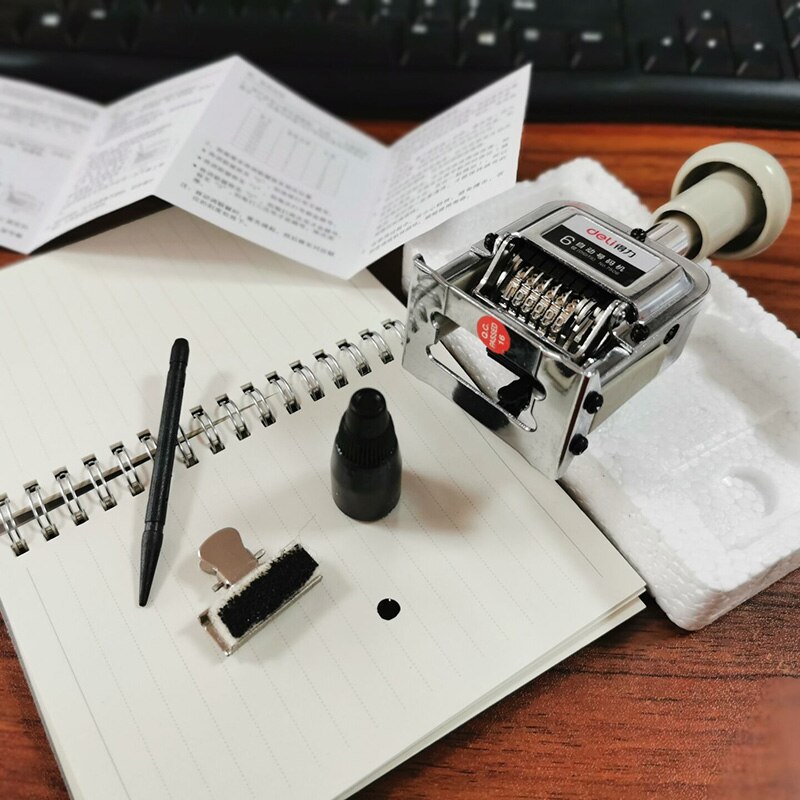 Macchina numerica 6 posizioni numeratrice automatica nella pagina di codifica numerica capitolo macchina per marcatura timbro digitale