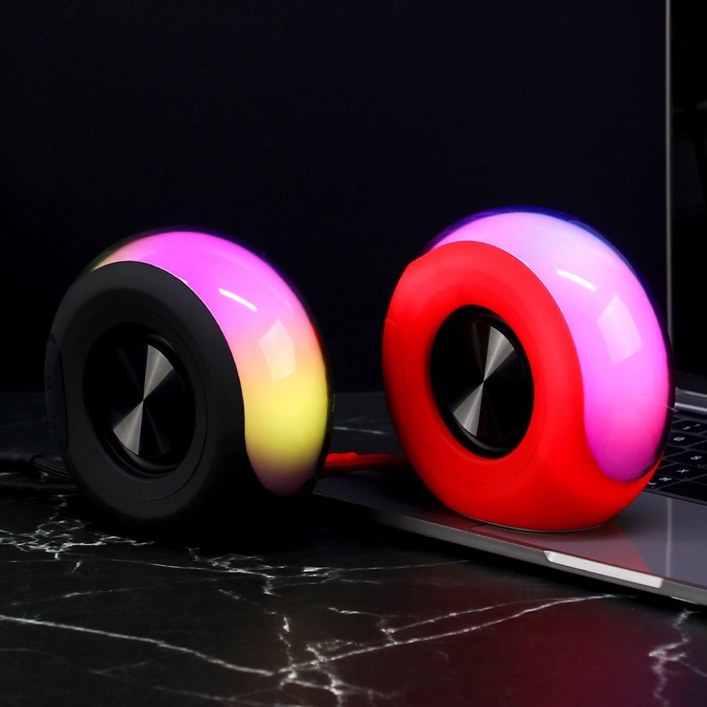 Mini Altavoz Bluetooth 2 en 1, caja de sonido inalámbrica magnética de alto sonido con iluminación RGB, Subwoofer portátil de para hombres y mujeres
