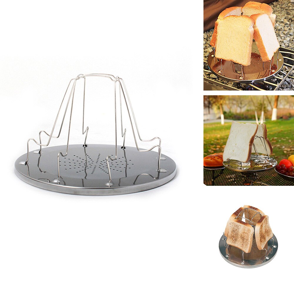 4 kromka chleb toast stojak grill kreatywny praktyczny chleb tosty taca na karawanę kemping śniadanie BBQ toster stojak