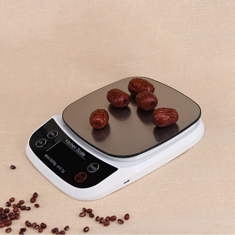 Household Digital Kitchen Scale Waterproof USB Charging 5/10kg 1g Precision Food Scales Baking Measuring Weight Balance Tools