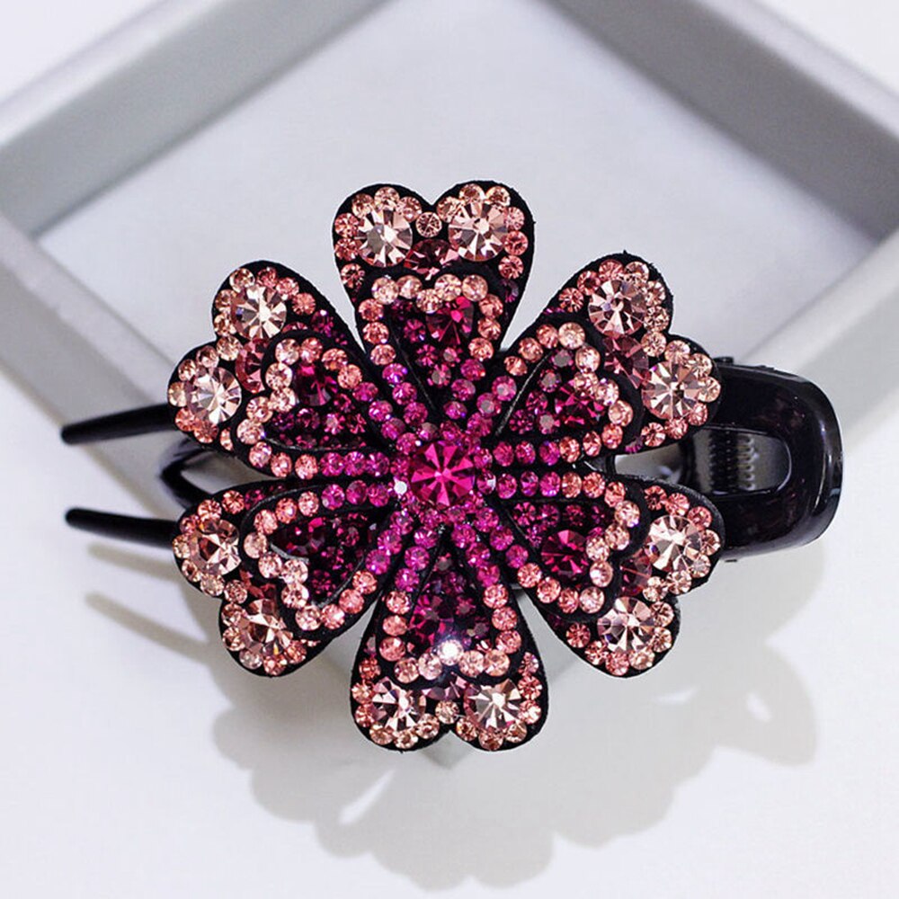 Épingle à cheveux en cristal pour femmes, pince à cheveux en forme de bec de canard avec strass, bijoux de coiffure pour filles, outils de coiffure,