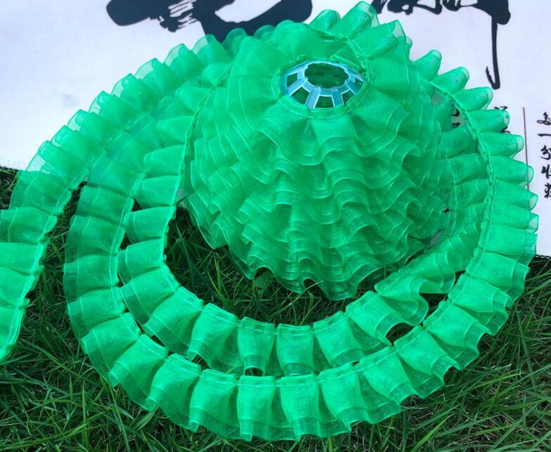 Sprzedam przez podwórze, 8 kolorów dostępnych, podwójna warstwa organzy zakładka wykończenia sukni ślubnej, suknia balowa, lalka # PT2020002: zielony