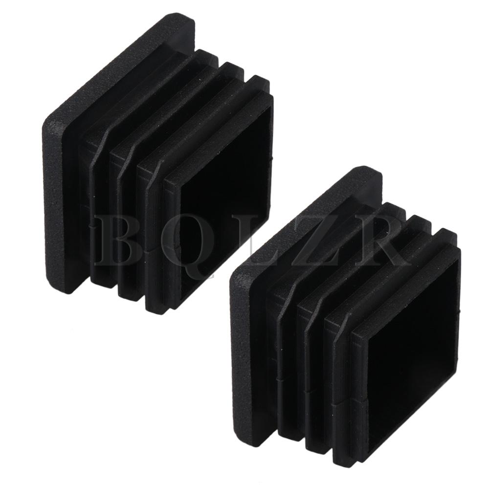 Bqlzr 20Pcs 3X3X2Cm Zwarte Slangen Post End Cap Vierkante Tubing Plug Cap