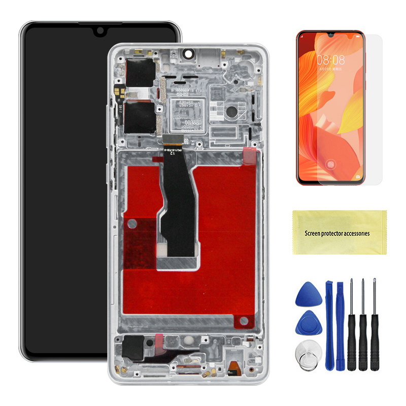 Para HUAWEI P30 6,1 ''para ELE-L29 ELE-L09 AL00 TL00 ELE-L04 pantalla LCD reemplazo del ensamblaje del digitalizador de pantalla táctil: Azul