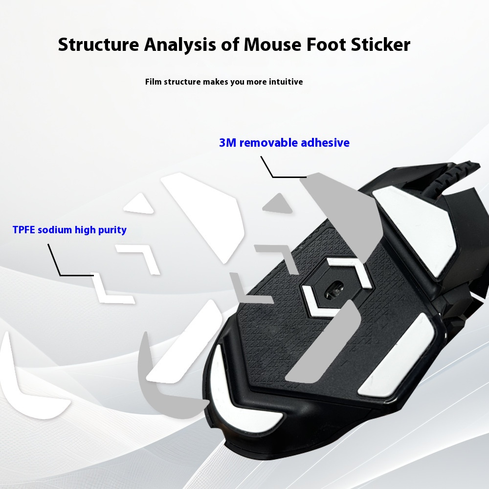 1pcs Teflon foot stickers compatible with Logitech G502 Hero Wired Mouse esports gaming mouse accessories