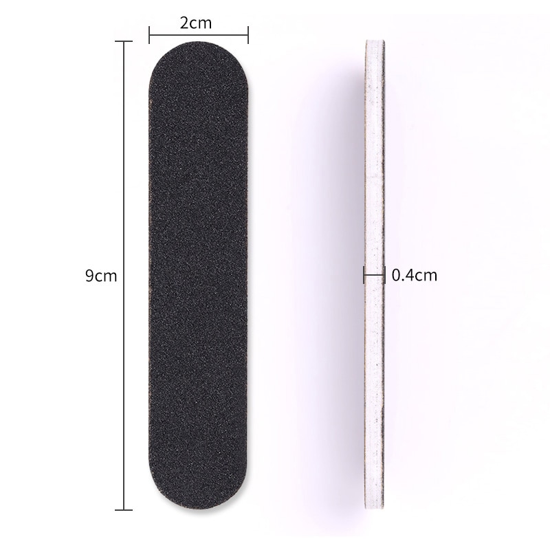 5/10/20/50/100 Pcs Black Mini Nail Files Set Washable Grinding Polishing Sanding Buffer Nail Art Manicuring Tools