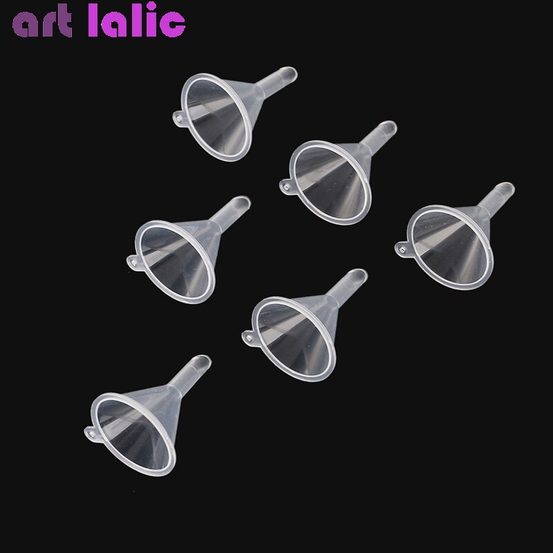 10pcs Mini Transparent Plastic Perfume Diffuser Bottle Liquid Oil Funnels Labs Emulsion Packing Nail Art Equipment Tool