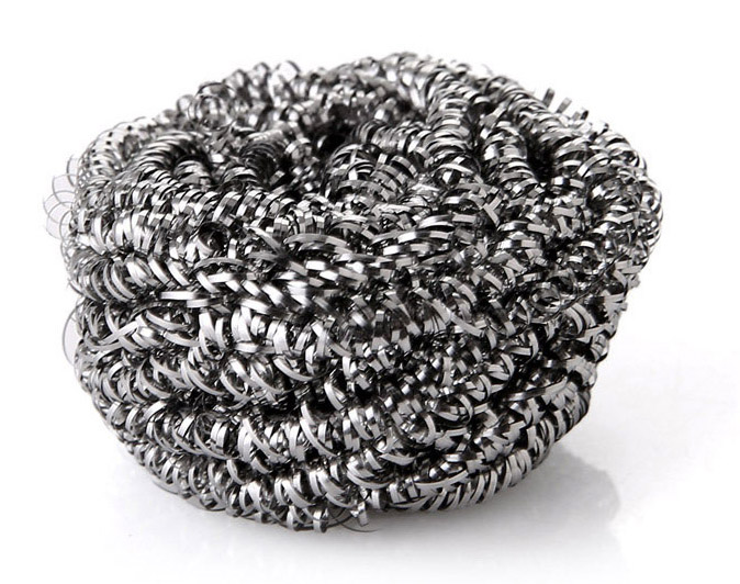 Estropajo de esponja de acero inoxidable, herramienta de limpieza de sartén de alta resistencia, almohadillas de limpieza de malla metálica, bobina de alambre de acero para cocina, 8 piezas