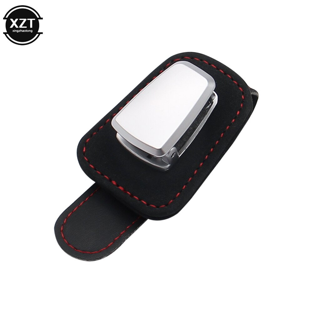 Estuche portátil para gafas de coche, accesorio con Clip para tarjetas, visera, soporte para gafas de sol para Volvo xc90, xc60, s60, s40, s90, v40, c30, v60, xc40: black