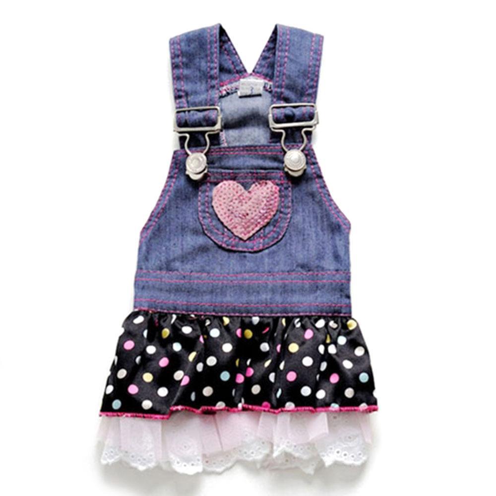 Été chien robe chat sangle jupe Dot chiot vêtements vêtements vêtements