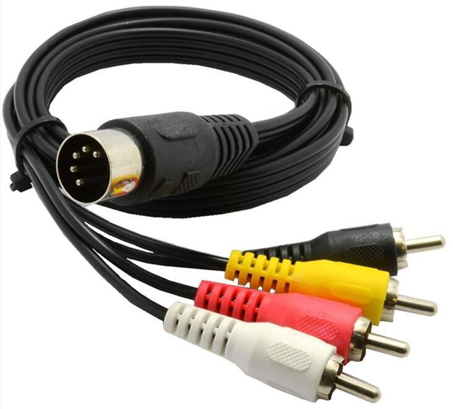 5 Pin Male Din Plug Naar 4 X Rca Phono Male Pluggen Audiokabel 50Cm 0.5M 1.5M 150Cm