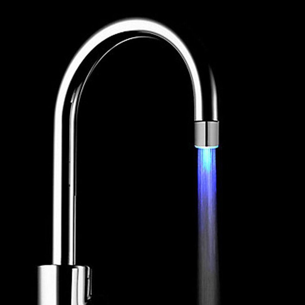 Led Light Water Kraan Tap Glow Douche Keuken Badkamer Rgb/Multi Kleur/Blauw Licht Gewicht: SINGLE BULE