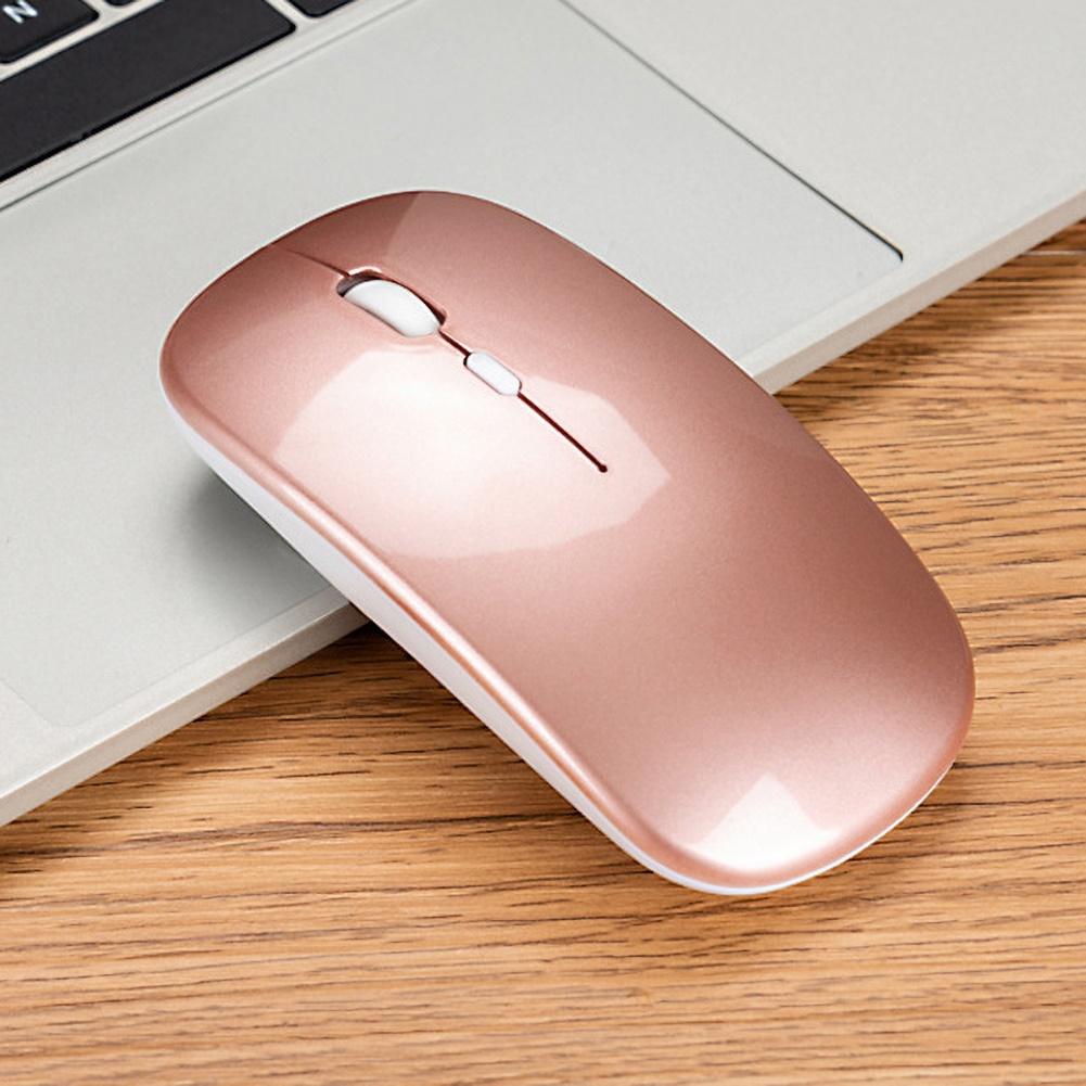 2.4G bezprzewodowy USB akumulator Bluetooth 5.0 cichy do gier myszka do PC Laptop