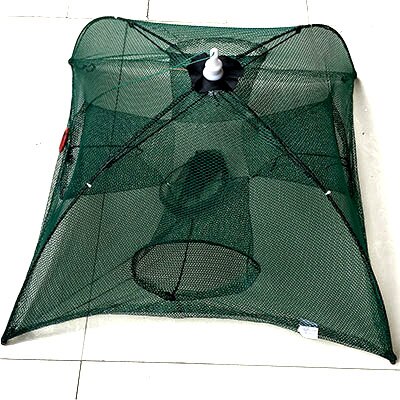 Składana sieć rybacka 4/6/8/10/12/16/20 otwór składane przenośne automatyczne wędkowanie krewetki pułapka ryby Strzebla Krab przynęty rzucać siatka pułapka P: 4 Sides 4 Holes