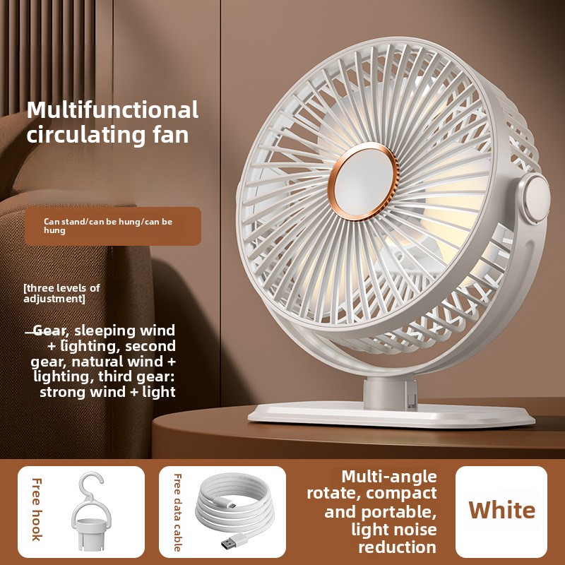 Ultra Quiet USB Small Desk Fan 90° Tilt Portable Wall Fan 4 Speeds Personal Cooling Fan for Office Home Travel Battery Operated: WHITE