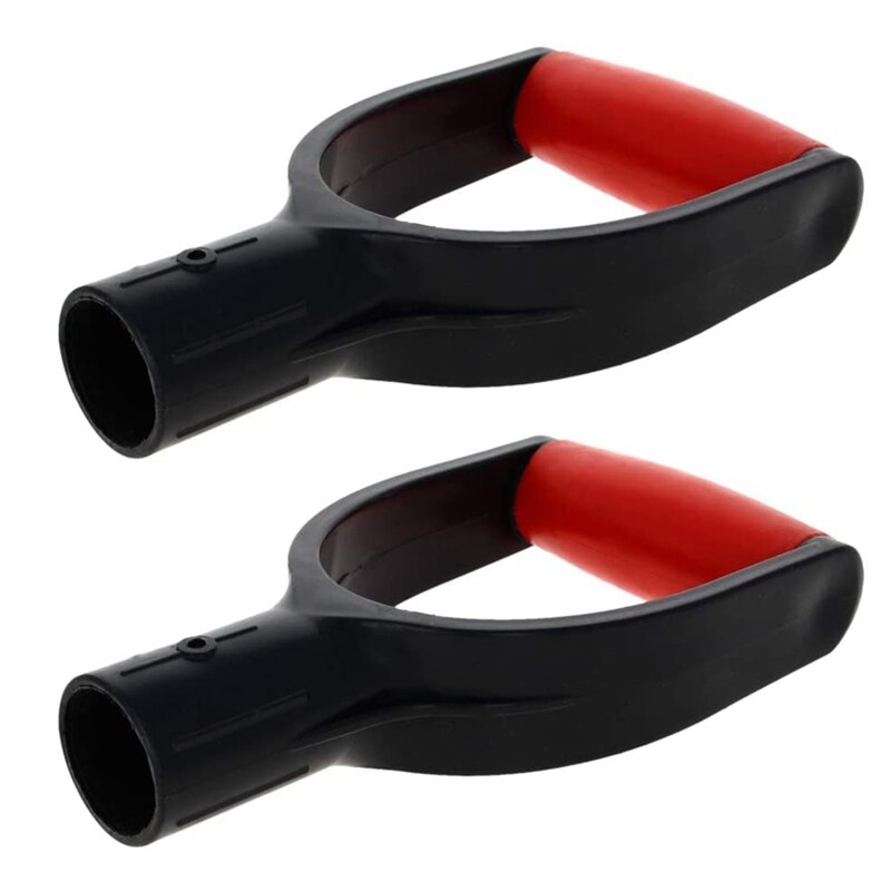 2Pcs Schop D Grip Handvat 32Mm/1.26Inch Binnendiameter Pvc Spade Sneeuw Schop Handvat Voor Tuin graven Harken Tool: Default Title