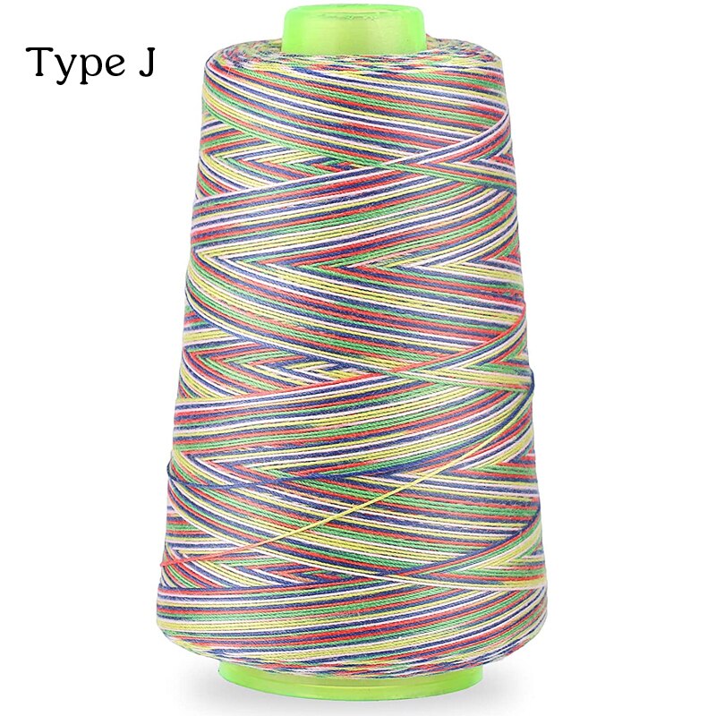 Nonvor 3000 Yards Rainbow Sewing Thread Multifunctional Polyester Sewing Thread for Regular Sewing Quilting Overlock Embroidery: Type J