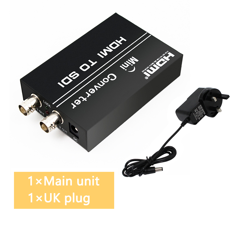 HDMI naar SDI Converter Adapter HDMI2SDI HDMI-SDI Vrouwelijke Mini 2 Input naar SDI 2 Uitgang voor DVD PC Monitor: UK plug