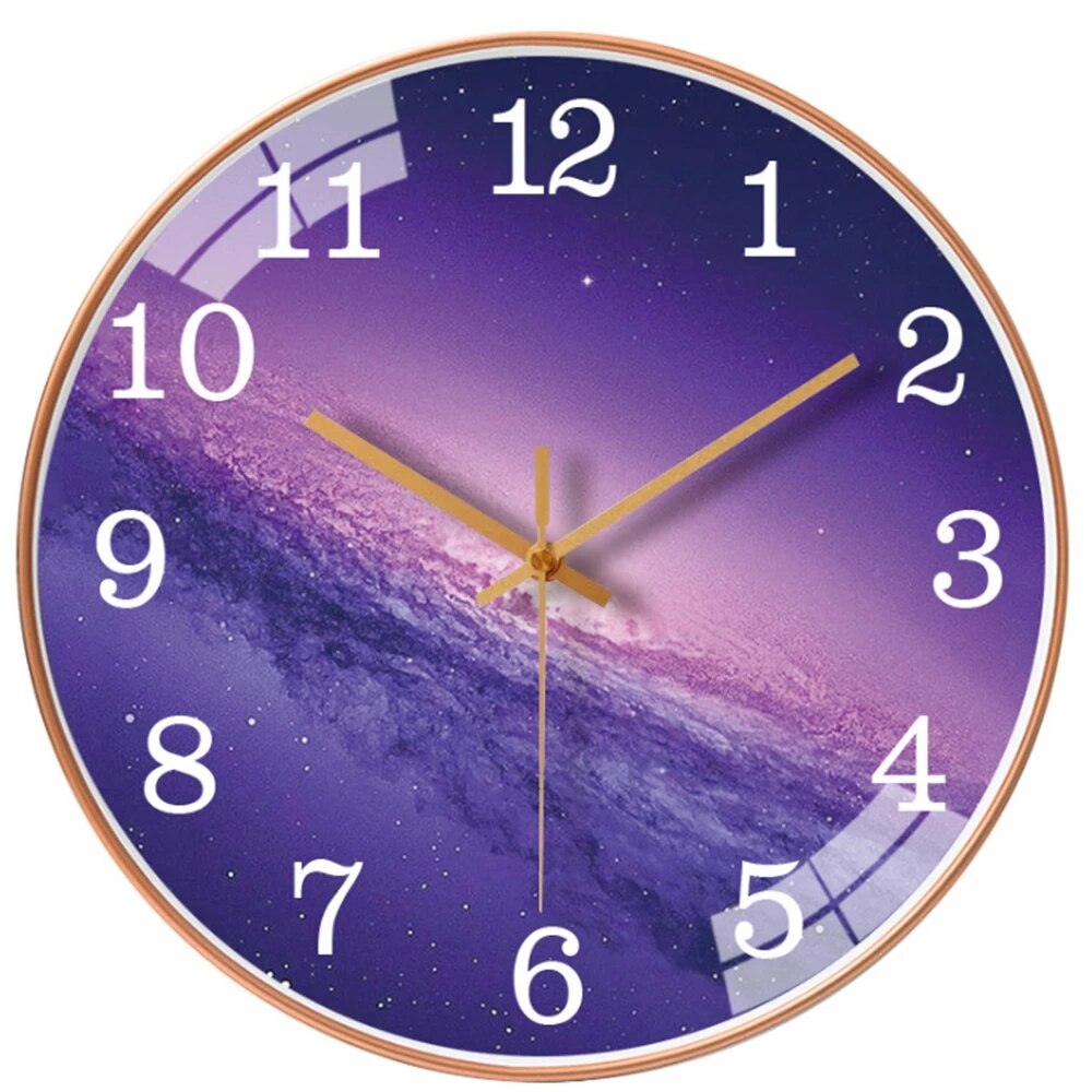 Wall Clock 10 Inch Silent Hanging Digital Quartz Horloges Thick Border Watch Living Room Study Decor Quartz Clock Needl