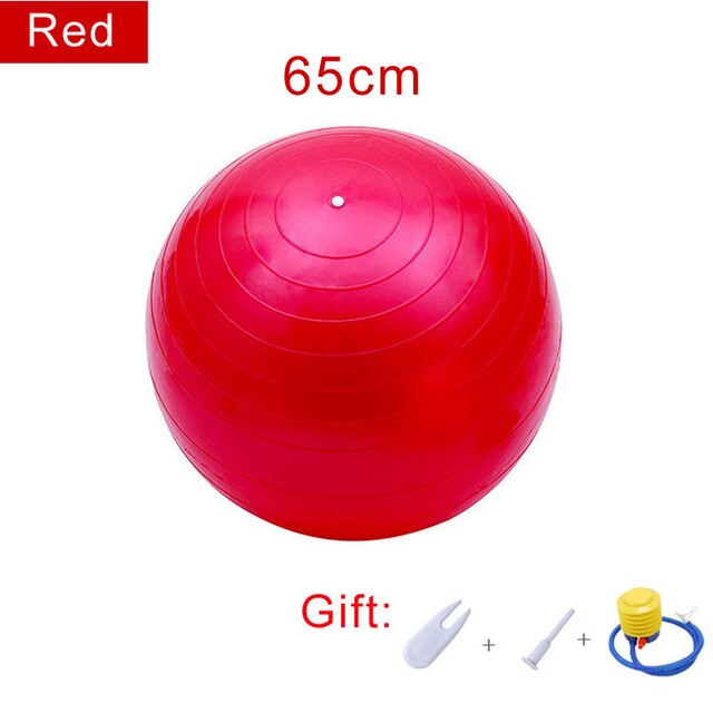 SONGYI Yoga Ball Pilates Fitness Balance Ball Gymnastic Pregnant Woman Exercise Fitness Midwifery PVC Ball 55/65/75 CM: Red-65cm