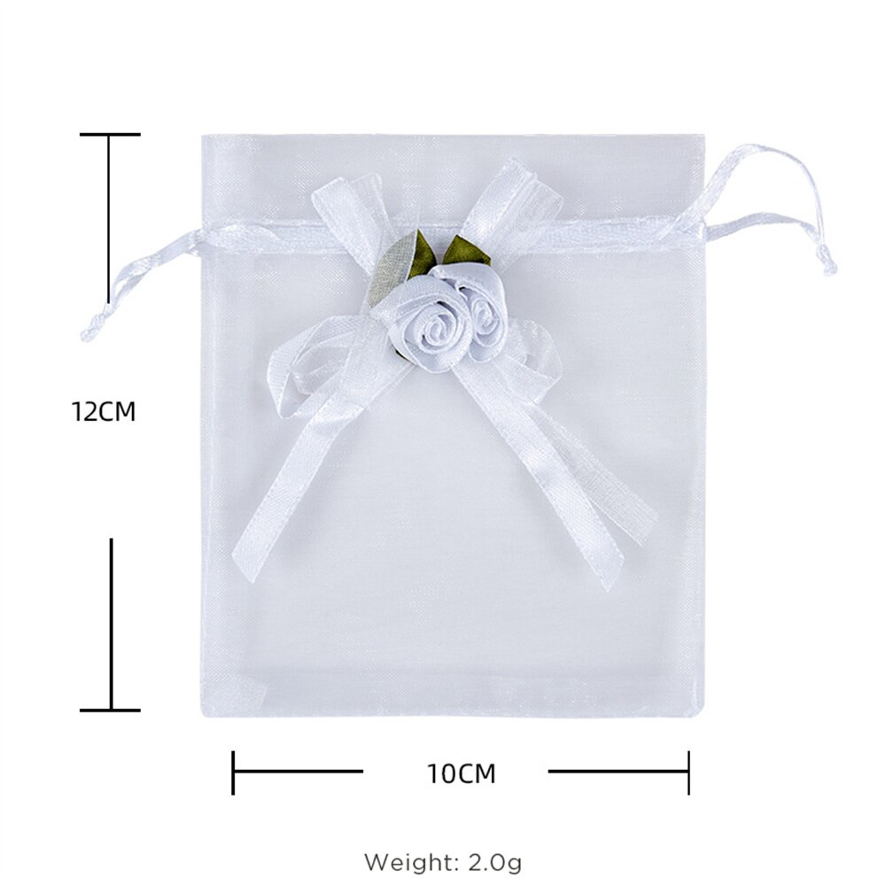 50 Stck Tulpe Gittergewebe Tasche Weihnachten Taschen Hochzeit ziehbar Organza Schleier -verpackung Taschen Günstige Beutel Taschen Mini Taschen