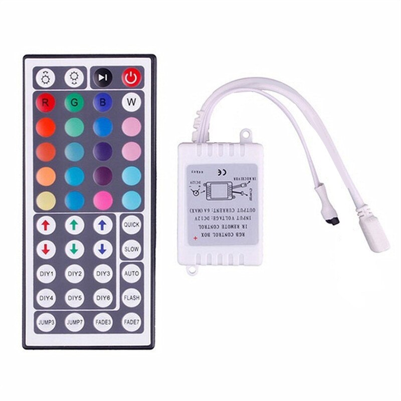 44key LED Strip RGB Controller Mini 24Key Controller IR Remote Controller With Mini Receiver For 3528 5050 RGB LED Strip Light