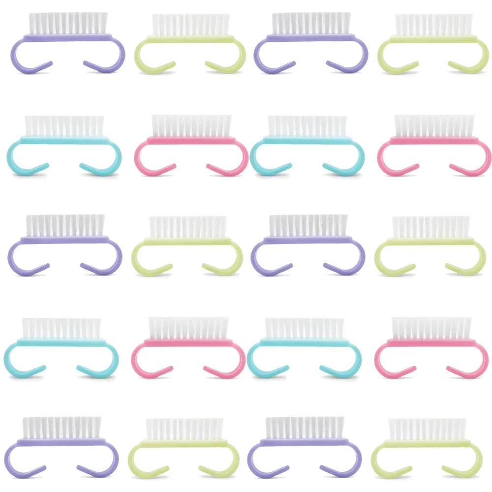 10/20/50/100 Stuks Handgreep Nagelborstel Vingernagel Scrub Schoonmaken Nagelborstels Cleaner Nail scrubber Bulk Voor Mannen Vrouwen JEARLYU