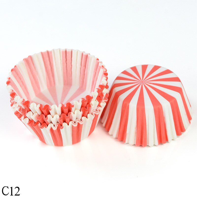 Doublures de Cupcake, tasse de cuisson, bricolage, plateau en papier à muffins, plateaux à pâtisserie, fournitures de cuisine, moule à gâteau, outils de décoration, 100 pièces: C12