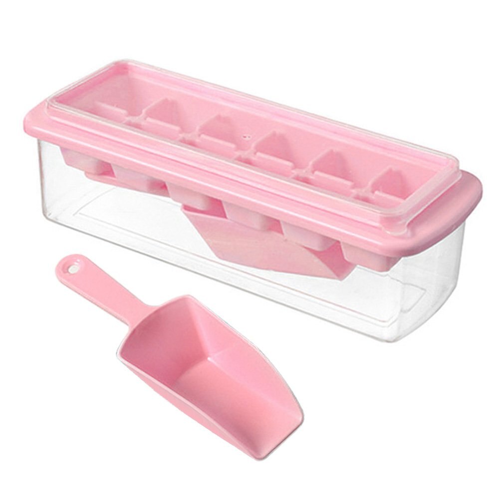 Baby Food Box Ice Grid Ice Tray 12 Grid Anti Overflow Mould Suitable For Freezers Cocktail Whisky Baby Food: pink