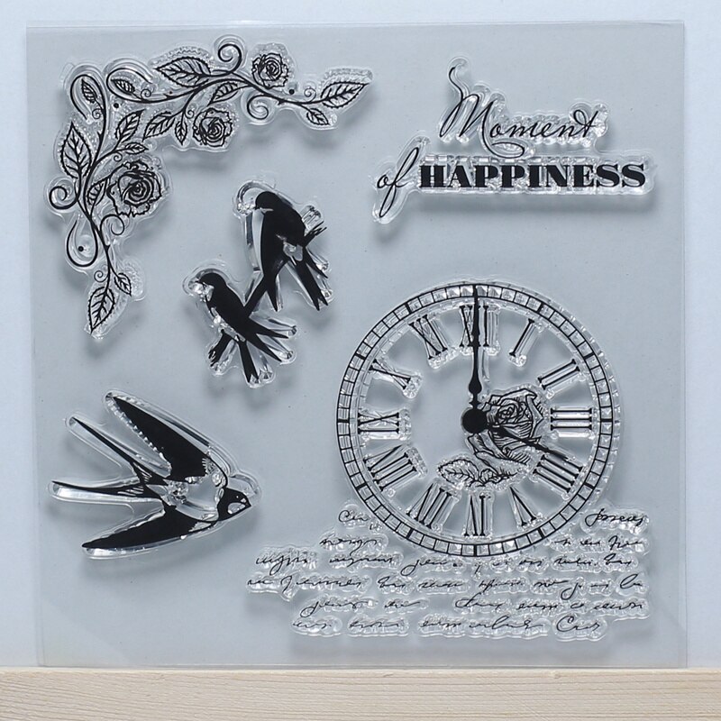 Winter wishes Moment Happiness Rest travel Beautiful Rubber Silicone Seal transparent clear rubble stamps for DIY Scrapbooking: Moment Happiness