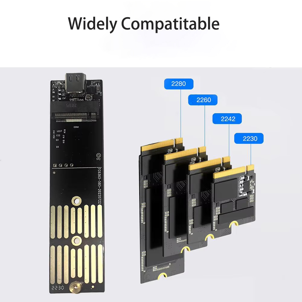M2 SSD Case Behuizing NVMe SATA NGFF M.2 SSD Box Adapter USB 3.1 10Gbps voor Externe Harde Schijf M/B + M Sleutel M.2 SSD RTL9210B/9210